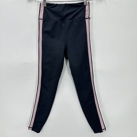 All Fenix Leggings Womens Pull On Ankle Stripe Sides Gray Pink White Size S - Picture 1 of 13